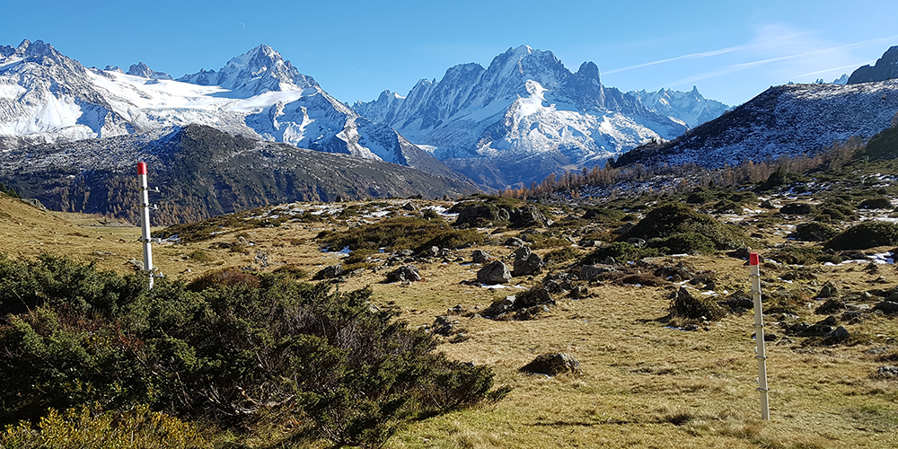 Le site d'étude et de suivi du changement climatique du CREA Mont-Blanc à Loriaz © CREA Mont-Blanc 