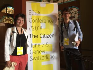 Marjorie Bison et Colin Van Reeth à l'ECSA 2018 à Genève © CREA Mont-Blanc 